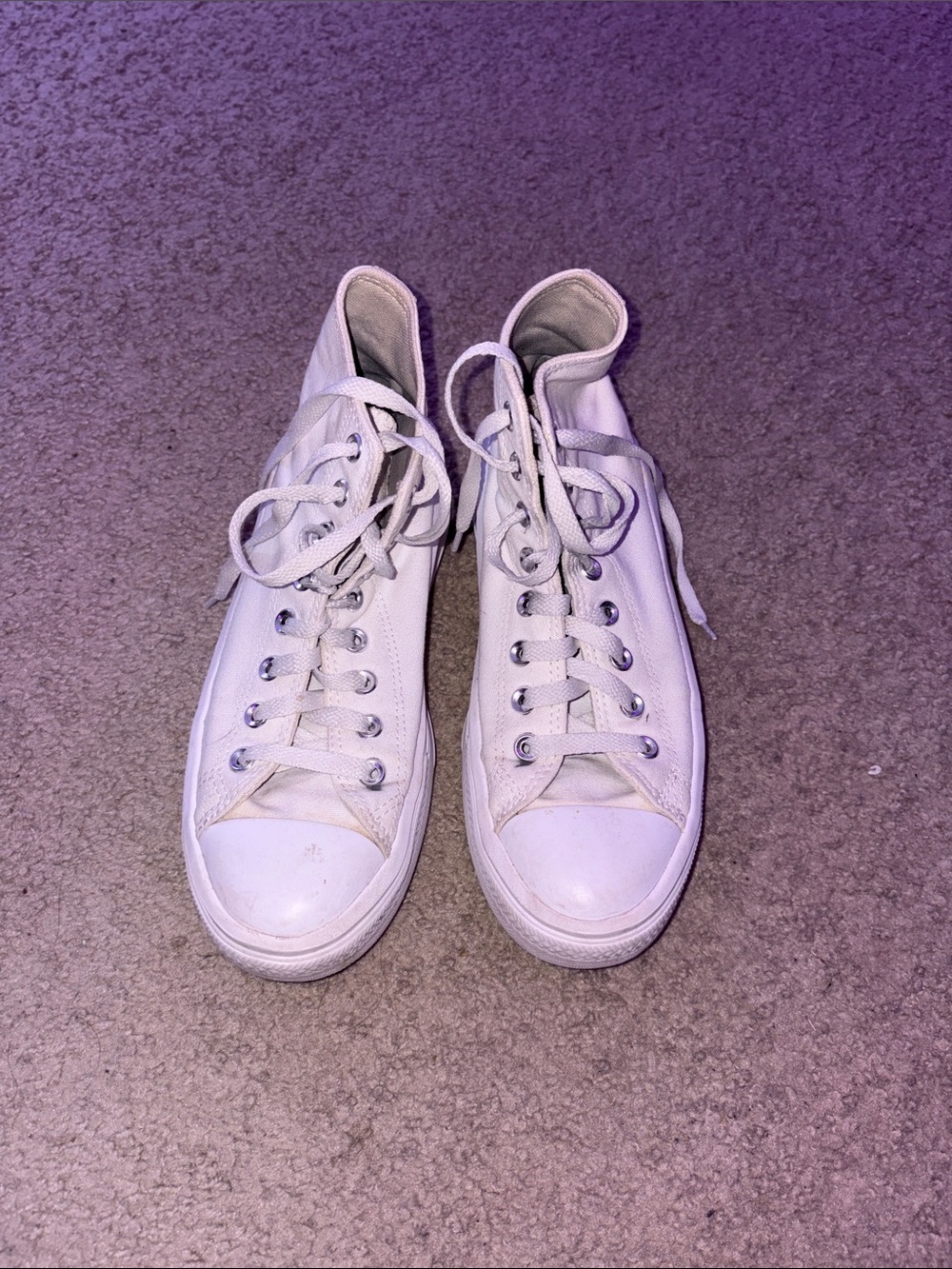 Converse Women's White High-Top Canvas Sneakers